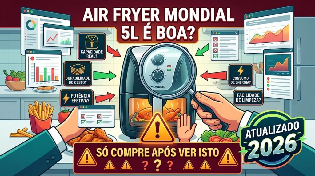 Air Fryer Mondial 5L é Boa? Só Compre Após Ver Isto! (Atualizado 2026) Air Fryer Mondial 5L é Boa? Só Compre Após Ver Isto!