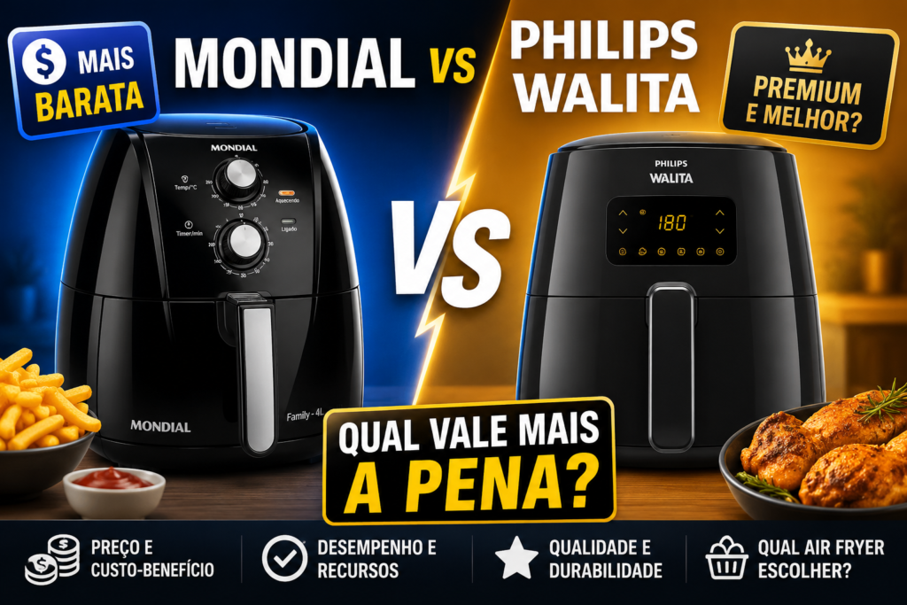 Mondial vs Philips Walita: A Air Fryer Mais Barata Vale a Pena ou a Premium É Melhor? Aier FRYER
